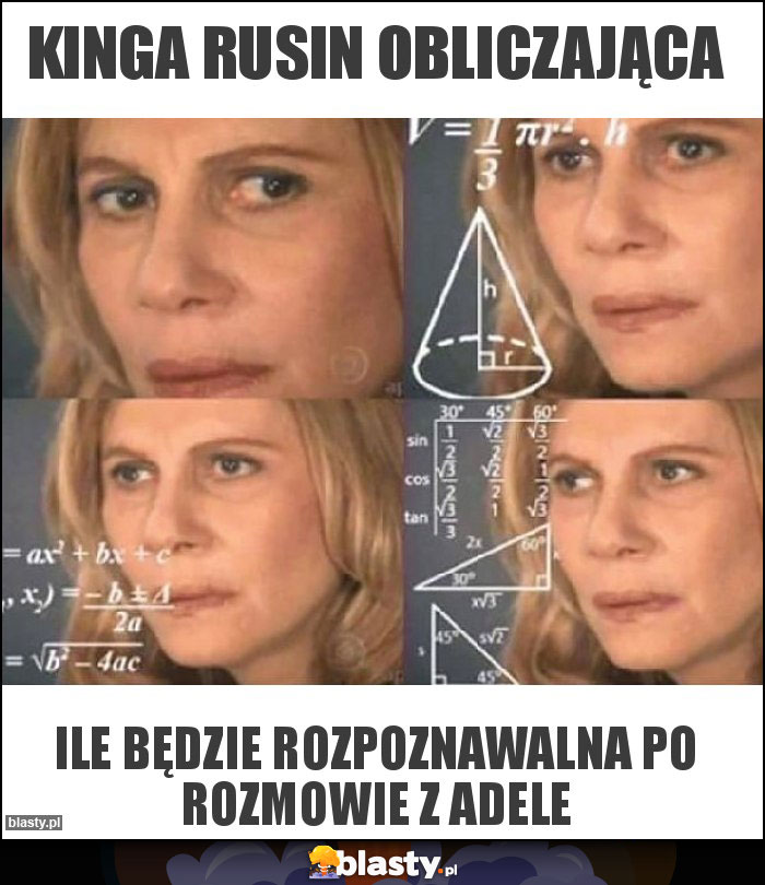 Kinga Rusin obliczająca