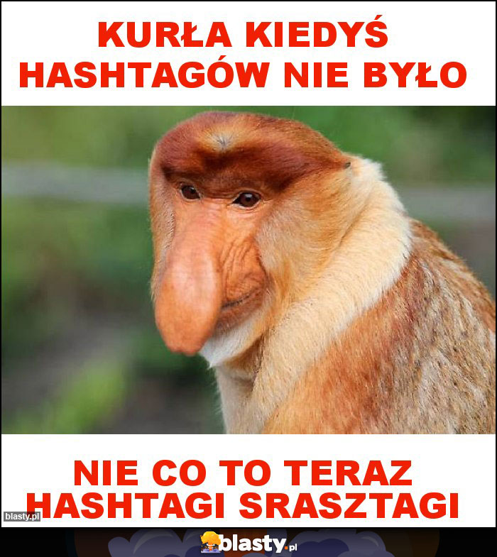 Kurła kiedyś hashtagów nie było Kurła kiedyś hashtagów nie było