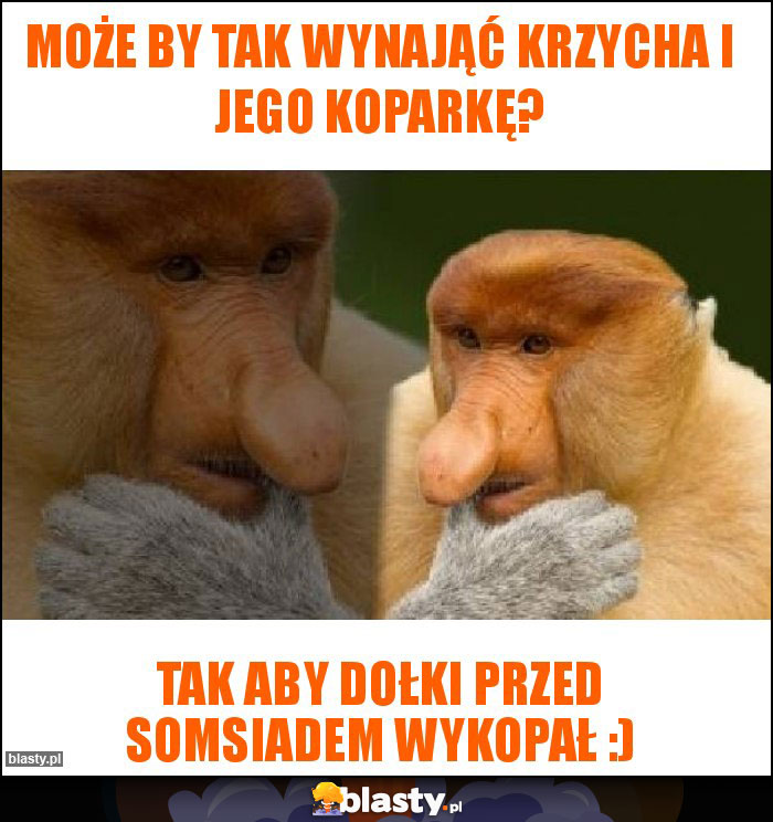 Może by tak wynająć Krzycha i jego koparkę? Może by tak wynająć Krzycha i jego koparkę?