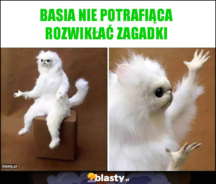Basia nie potrafiąca rozwikłać zagadki Basia nie potrafiąca rozwikłać zagadki