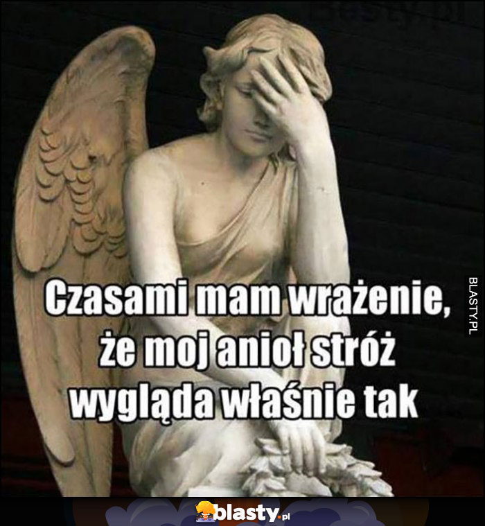 Czasami mam wrażenie, że mój anioł stróż wygląda właśnie tak facepalm