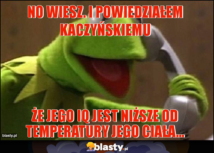 NO WIESZ. I POWIEDZIAŁEM KACZYŃSKIemu NO WIESZ. I POWIEDZIAŁEM KACZYŃSKIemu