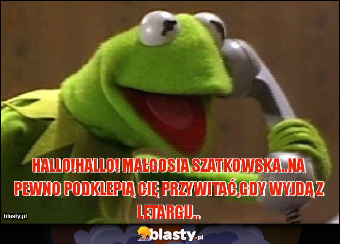 hallo!hallo! małgosia szatkowska..na pewno podklepią Cię przywitać,gdy wyjdą z letargu..