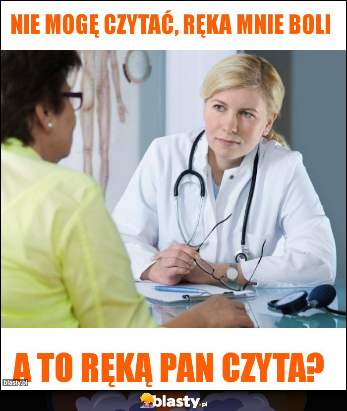 nie mogę czytać, ręka mnie boli nie mogę czytać, ręka mnie boli