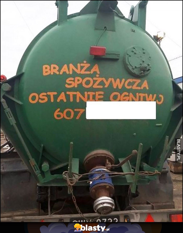 Branża spożywcza ostatnie ogniwo szambiarka szambowóz