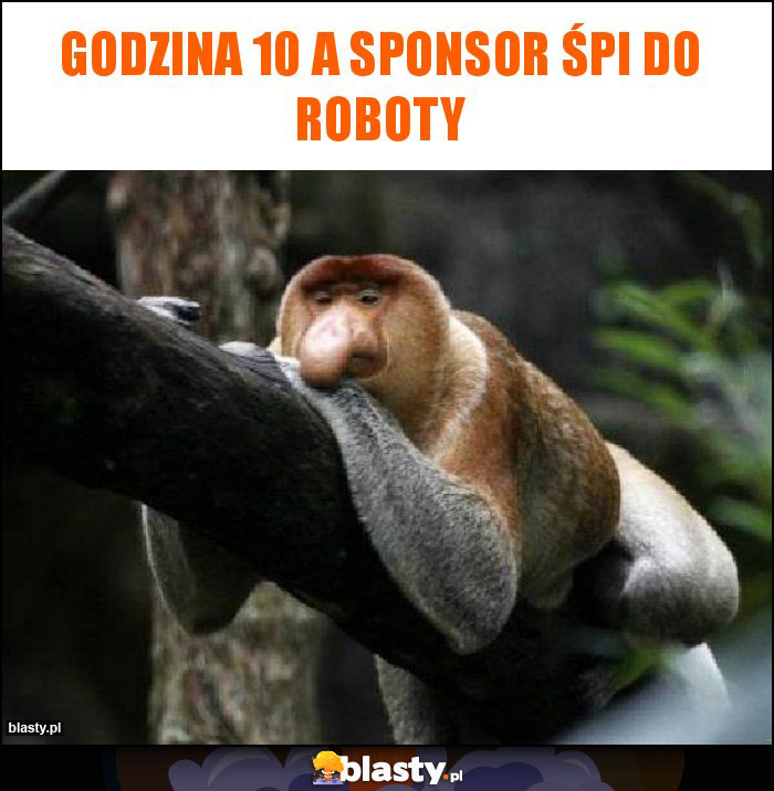 Godzina 10 a sponsor śpi do roboty Godzina 10 a sponsor śpi do roboty