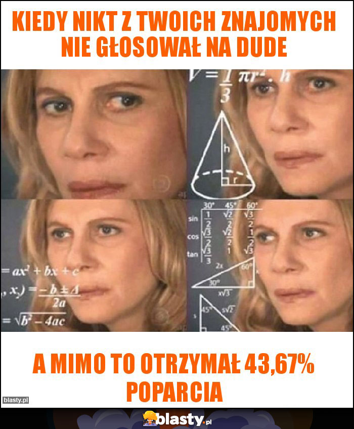 Kiedy nikt z twoich znajomych nie głosował na dude Kiedy nikt z twoich znajomych nie głosował na dude