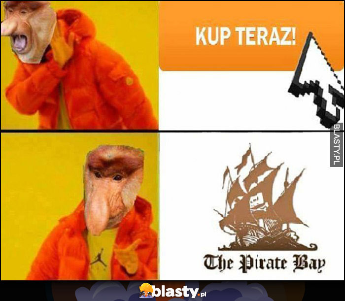 Przycisk kup teraz nie chce, woli ściągnąć na torrentach Pirate Bay