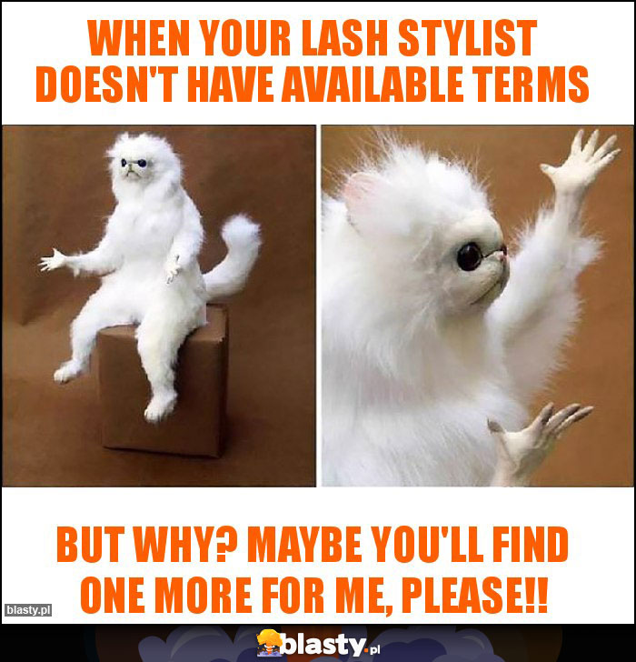 When your lash stylist doesn't have available terms When your lash stylist doesn't have available terms