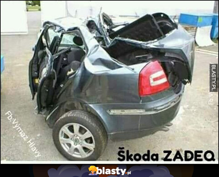 Skoda Zadeq sam tył reszta zgnieciona