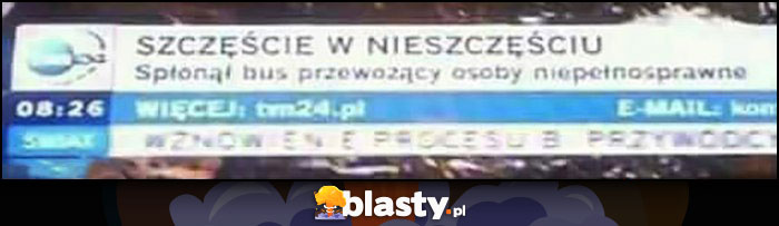 Szczęście w nieszczęściu spłonął autobus przewożący osoby niepełnosprawne pasek TVN24