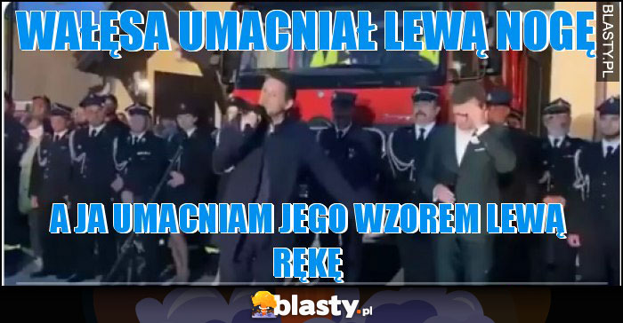 Wałęsa umacniał lewą nogę Wałęsa umacniał lewą nogę