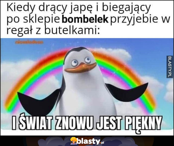 Kiedy drący japę i biegający po sklepie bombelek przywali w regał z butelkami i świat znowu jest piękny