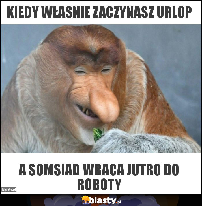 Kiedy własnie zaczynasz urlop