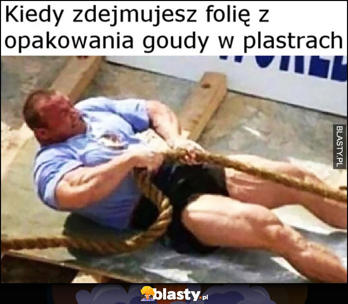 Pudzian kiedy zdejmujesz folię z opakowania goudy w plastrach