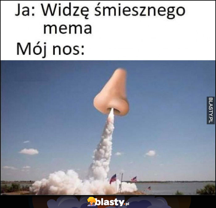 Ja: widzę śmiesznego mema, mój nos: pfff