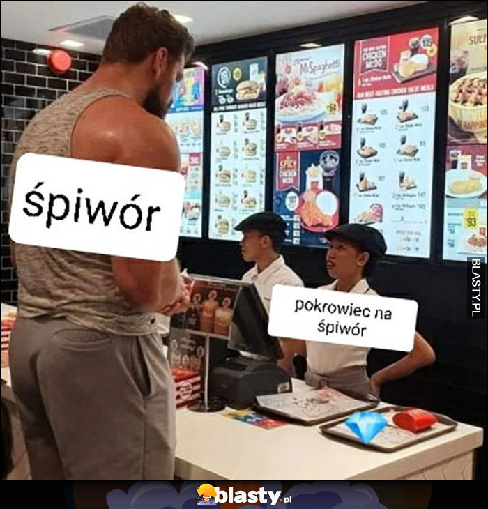 Śpiwór vs pokrowiec na śpiwór rozmiar porównanie wielki gość zamawia w McDonalds