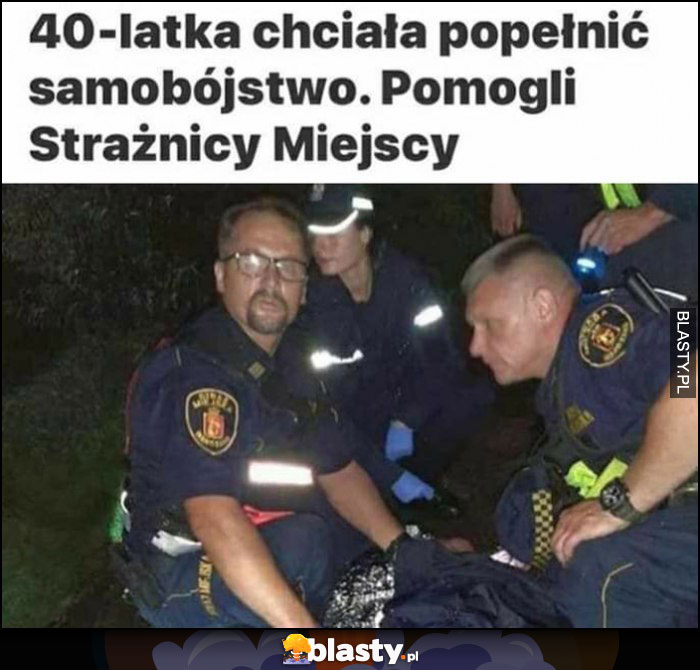 40-latka chciała popełnić samobójstwo, pomogli straznicy miejscy