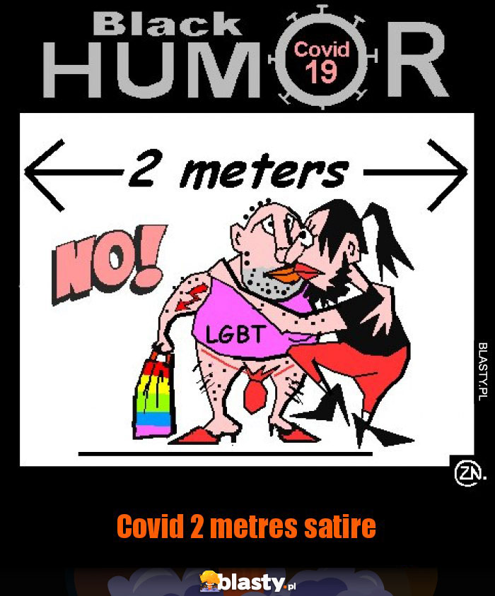 Covid 2 metres satire