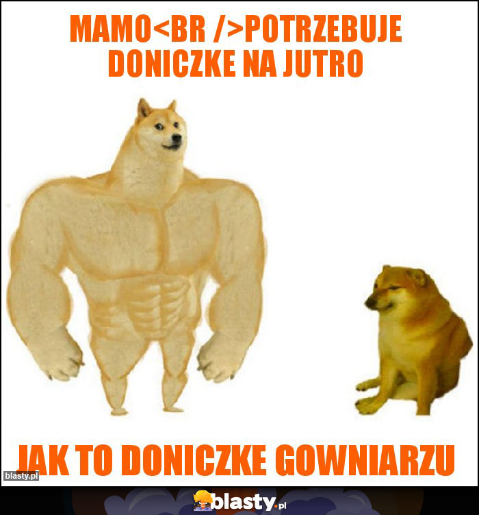 Mamo
Potrzebuje doniczke na jutro Mamo
Potrzebuje doniczke na jutro