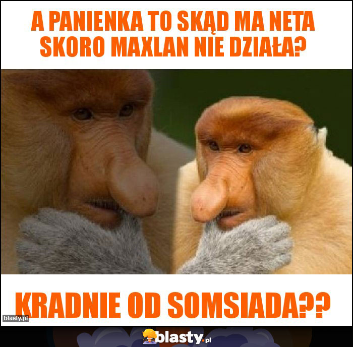 A Panienka to skąd ma neta skoro maxlan nie działa? A Panienka to skąd ma neta skoro maxlan nie działa?