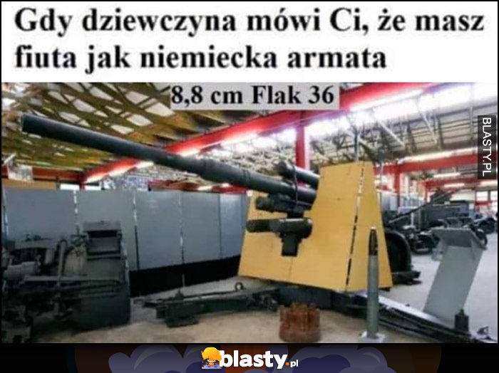 Gdy dziewczyna mówi Ci, że masz członka jak niemiecka armata flak