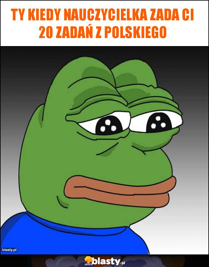 ty kiedy nauczycielka zada ci 20 zadań z polskiego ty kiedy nauczycielka zada ci 20 zadań z polskiego