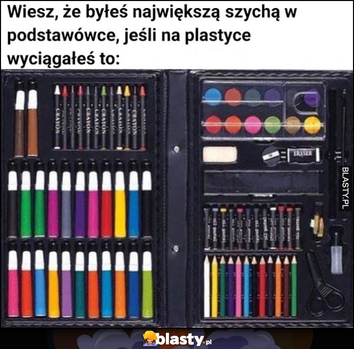 Wiesz, że byłeś największą szychą w podstawówce, jeśli na plastyce wyciągałeś to piórnik