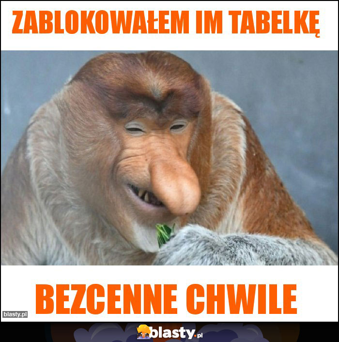 Zablokowałem im tabelkę Zablokowałem im tabelkę