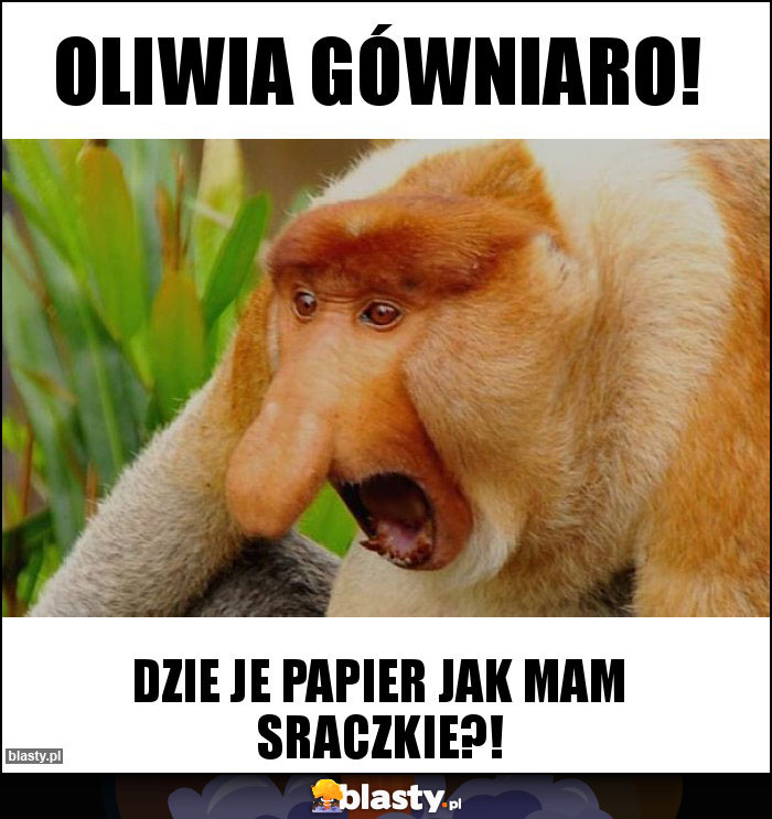 Oliwia gówniaro! Oliwia gówniaro!