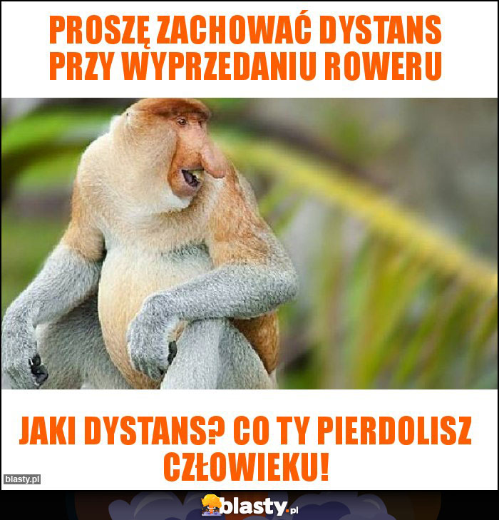 Proszę zachować dystans przy wyprzedaniu roweru Proszę zachować dystans przy wyprzedaniu roweru