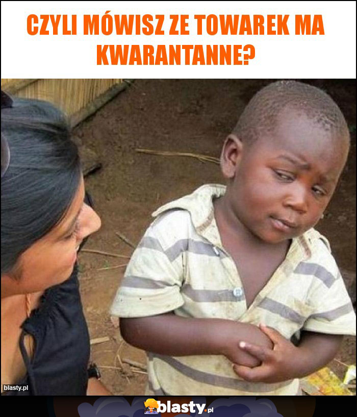 Czyli mówisz ze towarek ma kwarantanne? Czyli mówisz ze towarek ma kwarantanne?