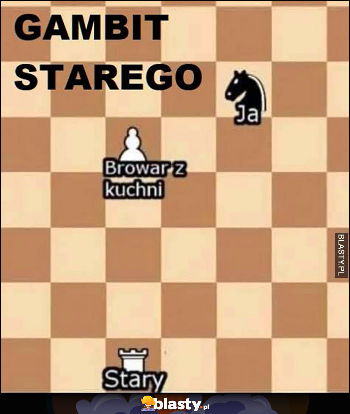 Gambit starego ja, stary, browar z kuchni szachy