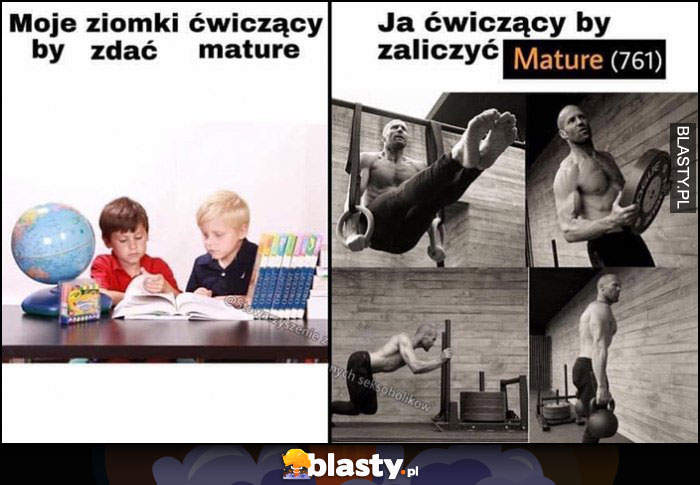 Moje ziomki ćwiczący by zdać mature vs ja ćwiczący by zaliczyć Mature z filmu dla dorosłych