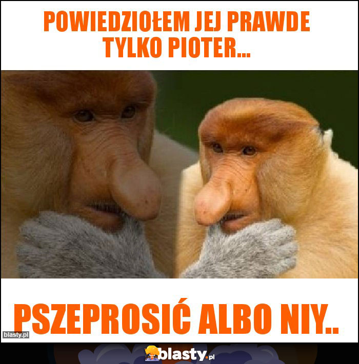 POWIEDZIOŁEM JEJ PRAWDE TYLKO PIOTER... POWIEDZIOŁEM JEJ PRAWDE TYLKO PIOTER...