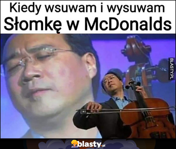 Kiedy wysuwam i wsuwam słomkę w McDonalds dźwięk jak gra na instrumencie