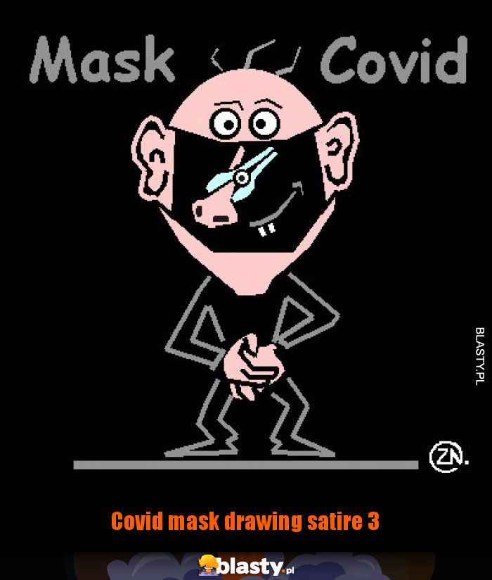 Covid mask drawing satire 3 Covid mask drawing satire 3