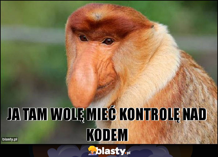 ja tam wolę mieć kontrolę nad kodem ja tam wolę mieć kontrolę nad kodem