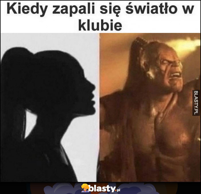 Kiedy zapali się światło w klubie laska zmienia się w potwora