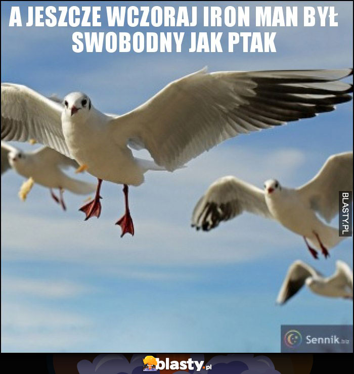 A jeszcze wczoraj Iron Man był swobodny jak ptak A jeszcze wczoraj Iron Man był swobodny jak ptak