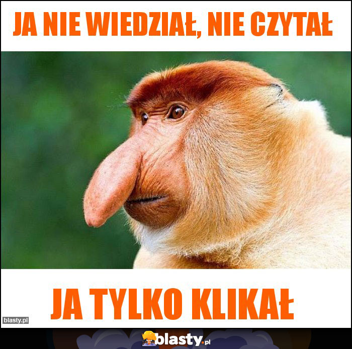 Ja nie wiedział, nie czytał Ja nie wiedział, nie czytał
