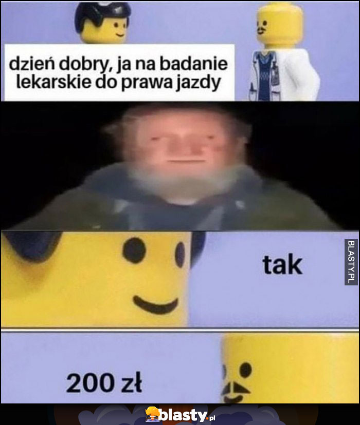 Dzień dobry ja na badanie lekarskie do prawa jazdy, tak 200 zł