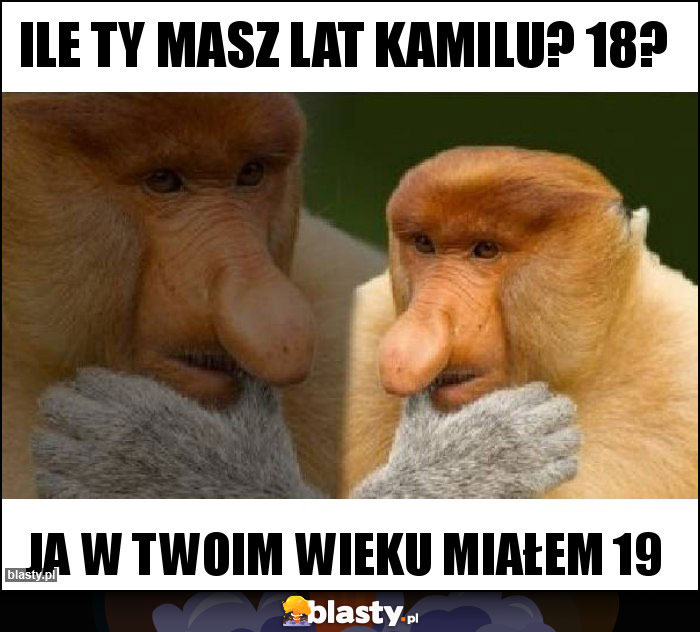 Ile ty masz lat Kamilu? 18? Ile ty masz lat Kamilu? 18?