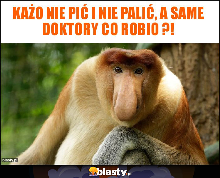 Każo nie pić i nie palić, a same doktory co robio ?! Każo nie pić i nie palić, a same doktory co robio ?!