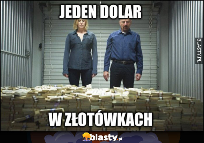 Jeden dolar w złotówkach mnóstwo pieniędzy inflacja