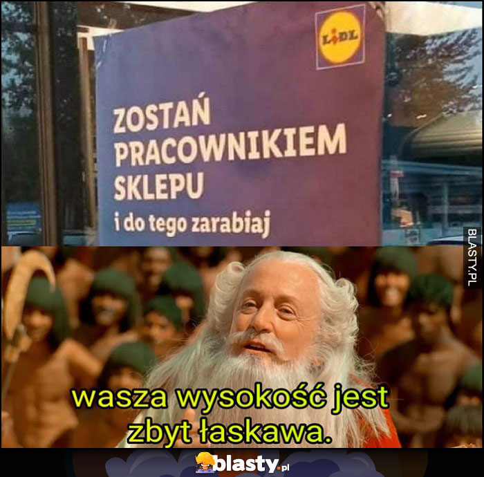 Lidl: zostań pracownikiem sklepu i do tego zarabiaj, wasza wysokość jest zbyt łaskawa