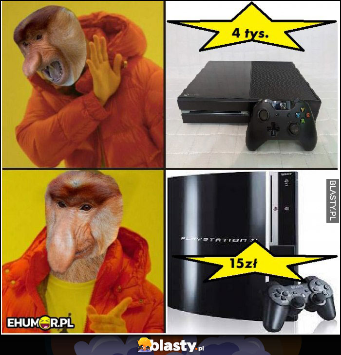 Nosacz nie chce Xbox One woli PlayStation 3 Nosacz nie chce Xbox One woli PlayStation 3