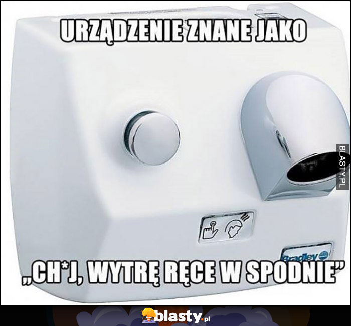 Suszarka urządzenie znane jako kij wytrę ręce w spodnie