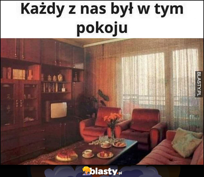 Każdy z nas był w tym pokoju meblościanka komoda meble z PRL