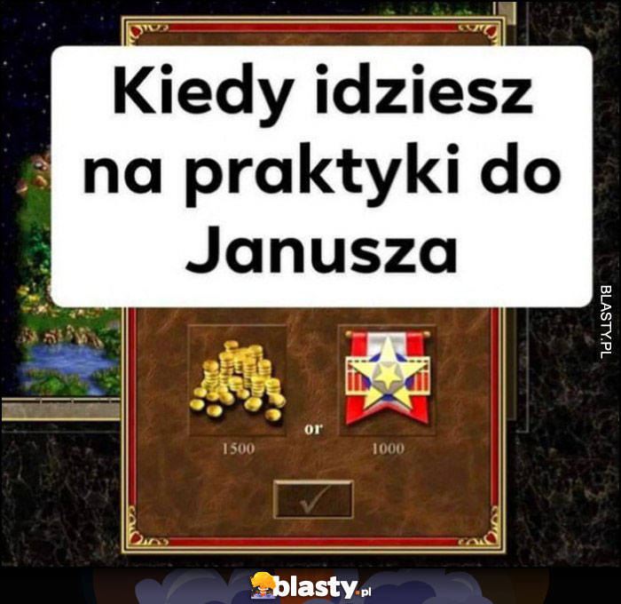 Kiedy idziesz na praktyki do Janusza złoto albo doświadczenie Heroes 3